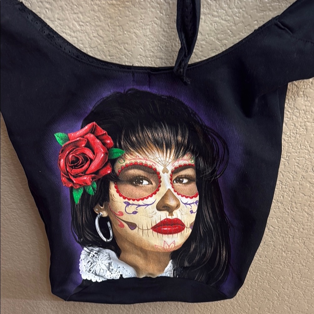 Black Women's Bag with Artistic Design